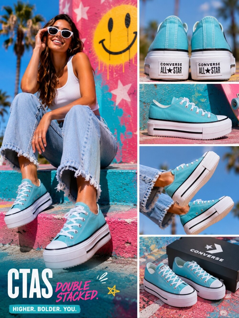 🥳 CONVERSE Chuck Taylor All Star Stack Low Top Platform Sneakers Womens 10.5 - Picture 12 of 12